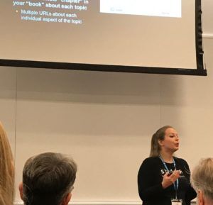Pam Aungst Cronin giving talk