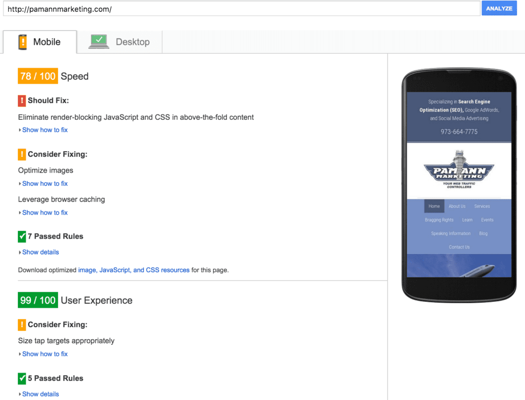 test website speed