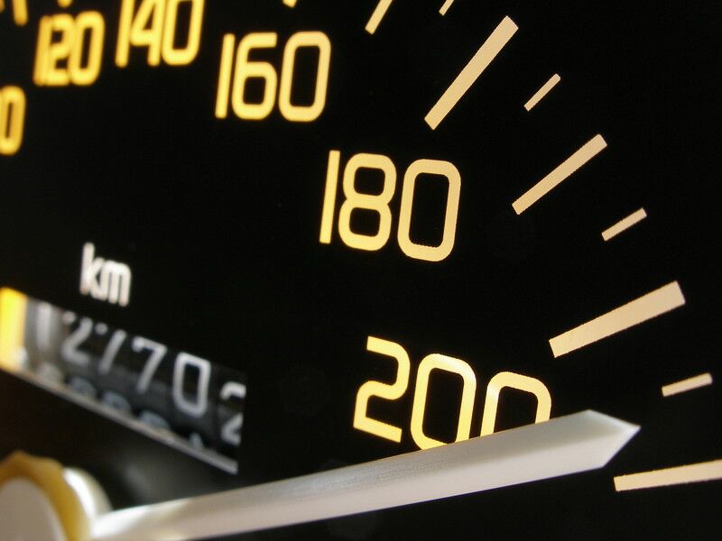 Speedometer at 200