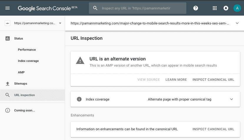 URL Inspection