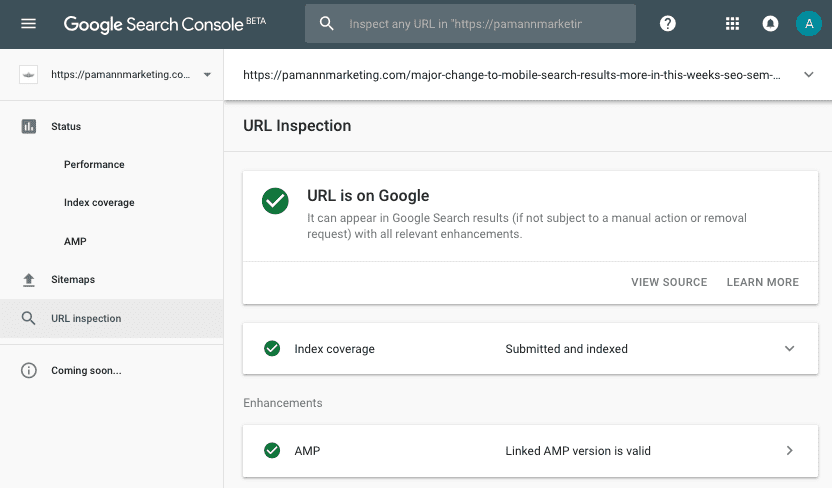 URL Inspection