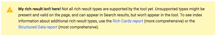My Rich Result Isn't Here