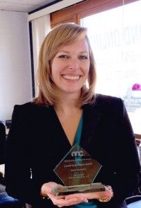 Pam Aungst Cronin receiving honor