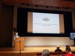 Pam Aungst Cronin giving talk