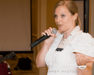 Pam Aungst Cronin giving talk