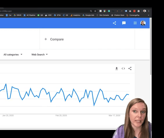 Pam Aungst Cronin explaining Google Trends