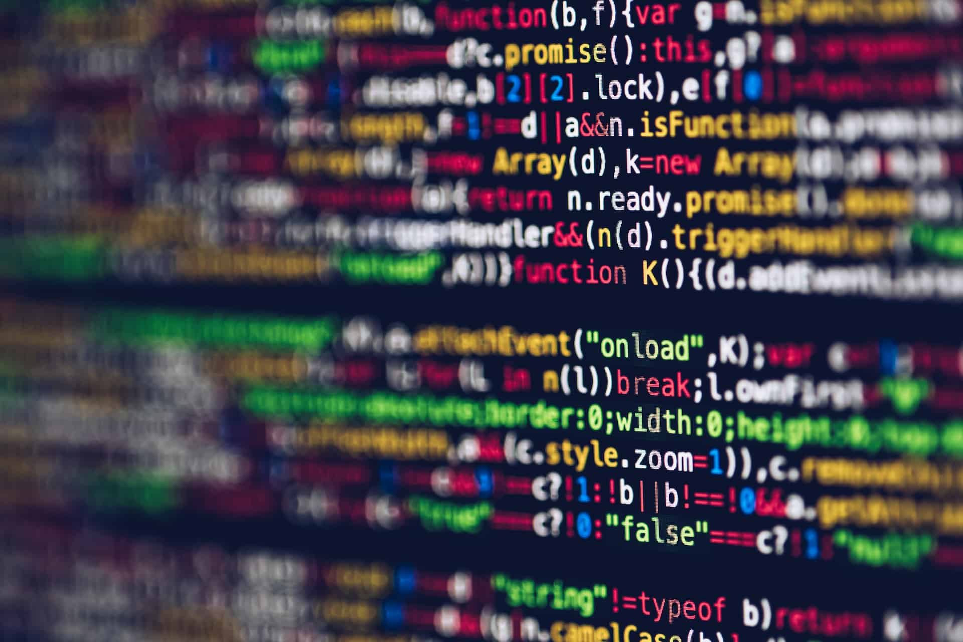 A computer screen with code